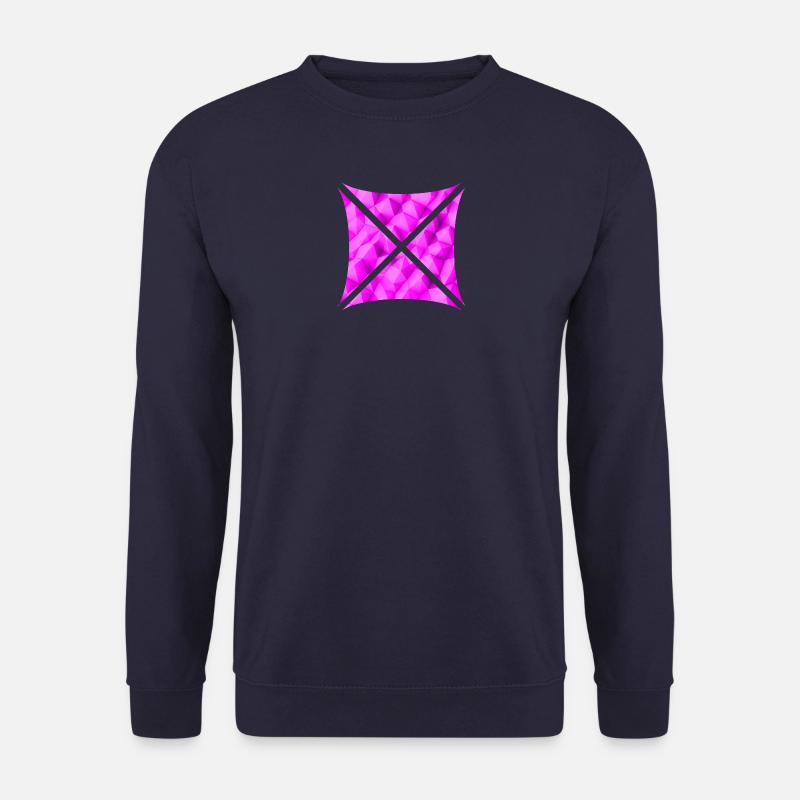 Abstraktes Polygon Design pink - Unisex Pullover - Navy