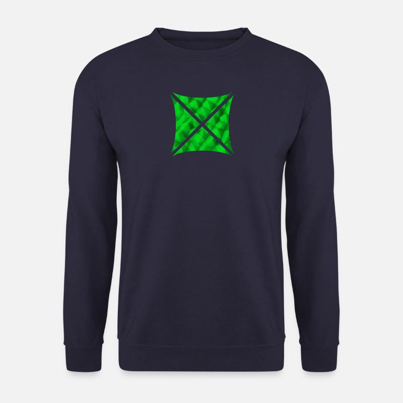 Conception de polygone abstrait vert - Sweat-shirt Unisexe - marine