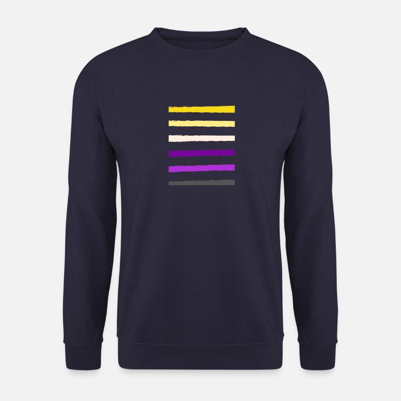 non binary stripe - Sweat-shirt Unisexe - marine