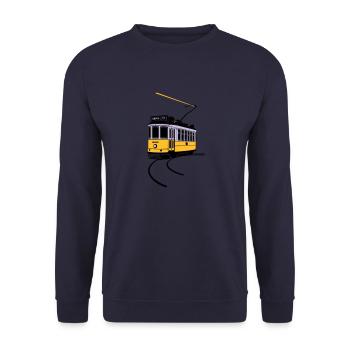 Electrico de Lisboa - Unisex Pullover - Navy - Vorne - Alina (178cm) & Michal (187cm)