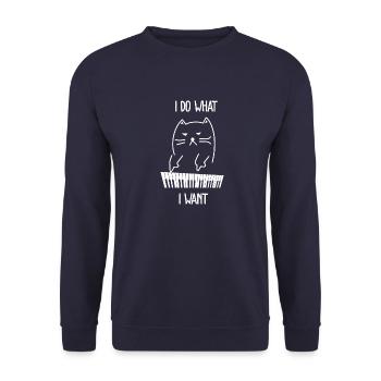 Je fais ce que je veux Clavier cadeau synthétiseur - Sweat-shirt Unisexe - marine - Devant - Alina (178cm) & Michal (187cm)