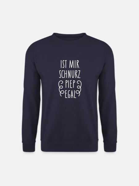 Lustige Sprüche- schnurz piep egal - Unisex Pullover - Navy