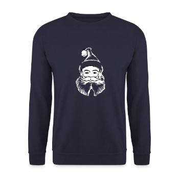 Christmas Hat Santa Claus Christmas 15 - Unisex Sweatshirt - navy - Front - Alina (178cm) & Michal (187cm)