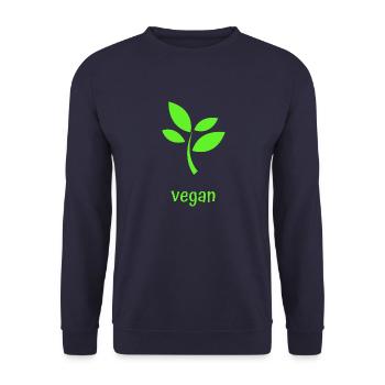 Végétalien - Sweat-shirt Unisexe - marine - Devant - Alina (178cm) & Michal (187cm)