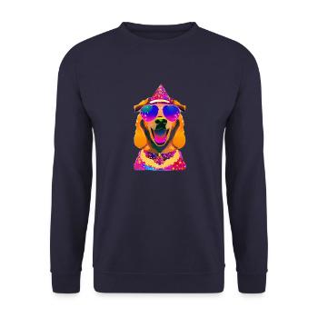 Chien Caniche Propriétaire de chien Fête Propriétaire de chien Chien - Sweat-shirt Unisexe - marine - Devant - Alina (178cm) & Michal (187cm)