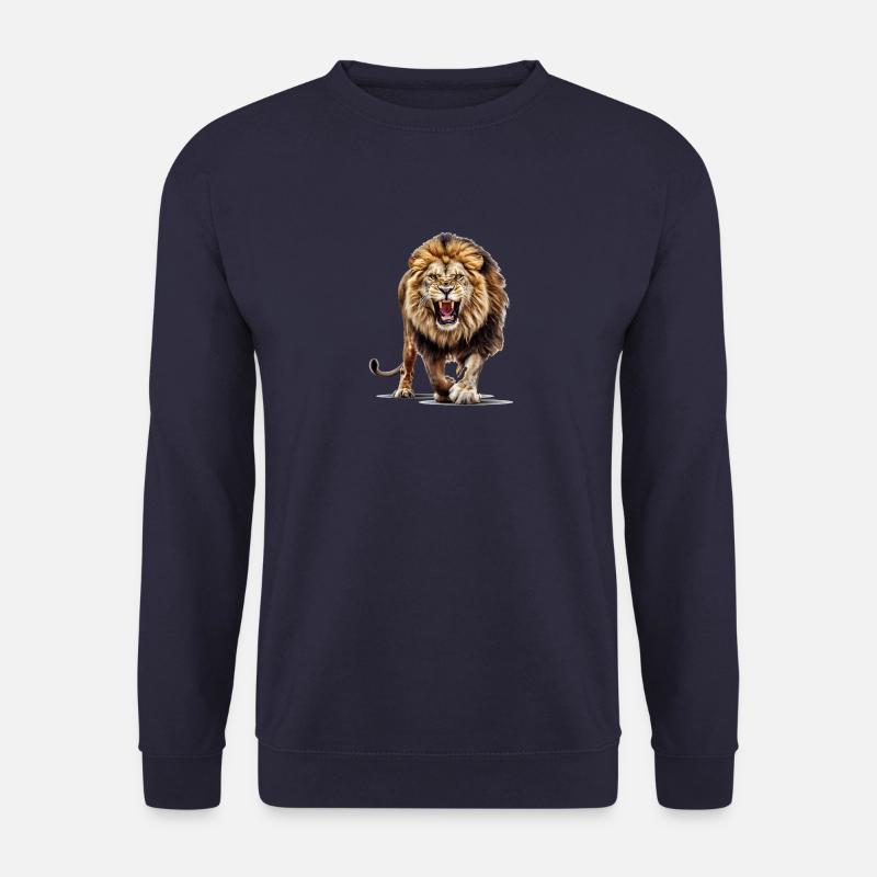 realistischer Löwe - Unisex Pullover - Navy
