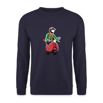 Roller Mofa Moped 1 - Unisex Pullover - Navy - Vorne - Alina (178cm) & Michal (187cm)