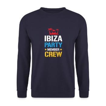 Ibiza Party Crew - Unisex Sweatshirt - navy - Front - Alina (178cm) & Michal (187cm)