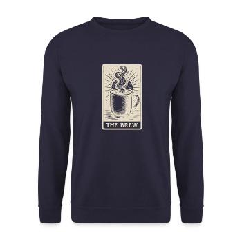 Occult Coffee Tarot – The Brew Card Art - Unisex Sweatshirt - navy - Front - Alina (178cm) & Michal (187cm)