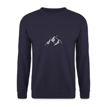 Alps mountains - Unisex Sweatshirt - navy - Front - Alina (178cm) & Michal (187cm)