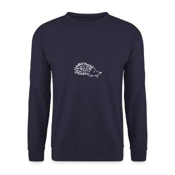 Hedgehog - Unisex Sweatshirt - navy - Front - Alina (178cm) & Michal (187cm)