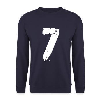 7 Nombre Vintage - Sweat-shirt Unisexe - marine - Devant - Alina (178cm) & Michal (187cm)