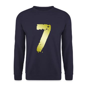 7 Nombre Vintage - Sweat-shirt Unisexe - marine - Devant - Alina (178cm) & Michal (187cm)