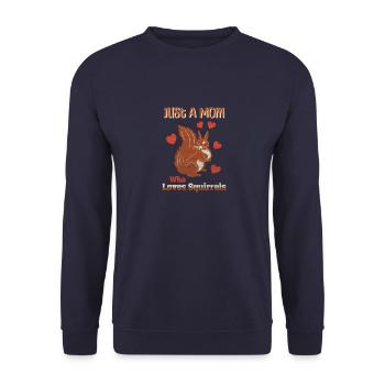 Juste une maman qui aime les écureuils - Sweat-shirt Unisexe - marine - Devant - Alina (178cm) & Michal (187cm)