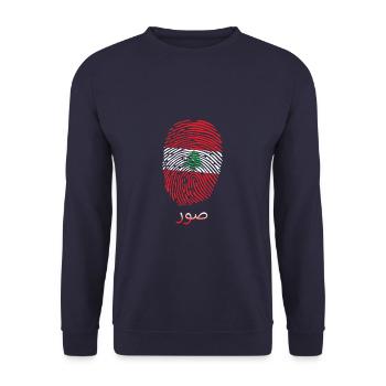 TYROS Libanese Libanon Libanesin Libanesisch - Unisex Pullover - Navy - Vorne - Alina (178cm) & Michal (187cm)