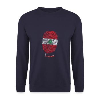 SIDON Libanese Libanon Libanesin Libanesisch - Unisex Pullover - Navy - Vorne - Alina (178cm) & Michal (187cm)