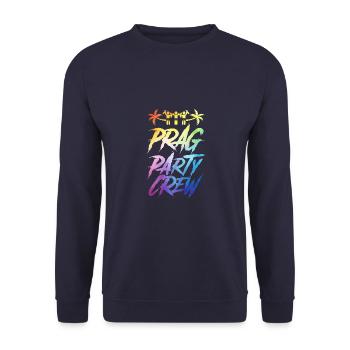 Prag Party Crew Bunt - Unisex Pullover - Navy - Vorne - Alina (178cm) & Michal (187cm)