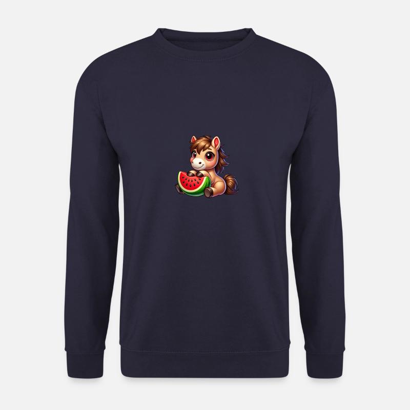 Fruchtiges Sommerpferd Wassermelone - Unisex Pullover - Navy