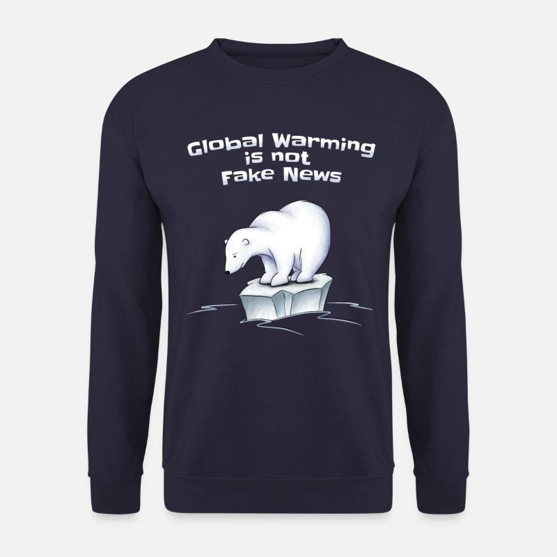 Eisbär Klimawandel ist keine Falschmeldung Öko - Unisex Pullover - Navy