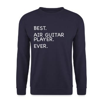 Best AirGuitar Player Ever I Air Guitar - Unisex Sweatshirt - navy - Front - Alina (178cm) & Michal (187cm)