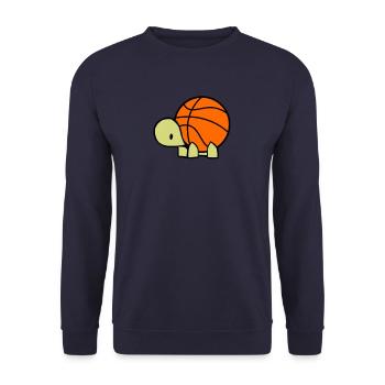 Cadeau de reptile de basket-ball tortue - Sweat-shirt Unisexe - marine - Devant - Alina (178cm) & Michal (187cm)