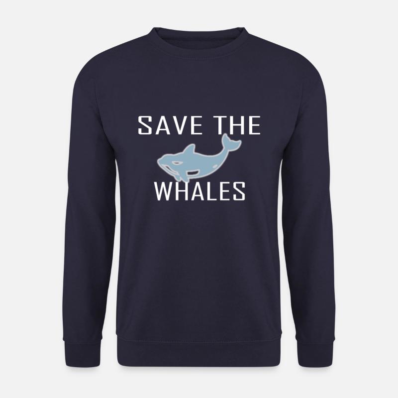 Wal Rettet die Wale Tierschutz Tierrechte Geschenk - Unisex Pullover - Navy