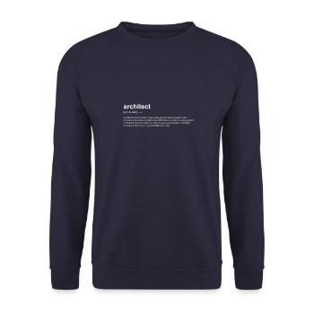 Architect Architekt Lustige Definition Englisch - Unisex Pullover - Navy - Vorne - Alina (178cm) & Michal (187cm)