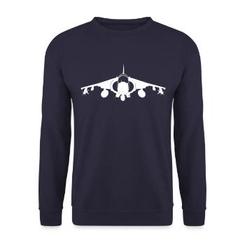 AV 8B Harrier II Jet Fighter Fighter Fighter Gift - Unisex Sweatshirt - navy - Front - Alina (178cm) & Michal (187cm)