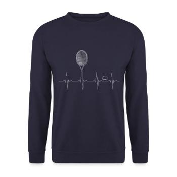 Le joueur de tennis - Sweat-shirt Unisexe - marine - Devant - Alina (178cm) & Michal (187cm)