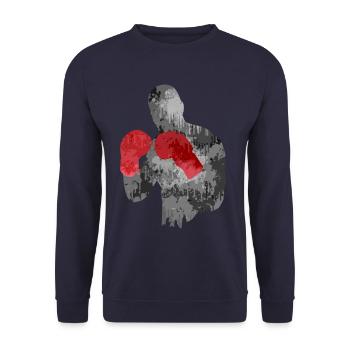 Arts martiaux Boxe Contact Sports Combattants MMA Cadeau - Sweat-shirt Unisexe - marine - Devant - Alina (178cm) & Michal (187cm)