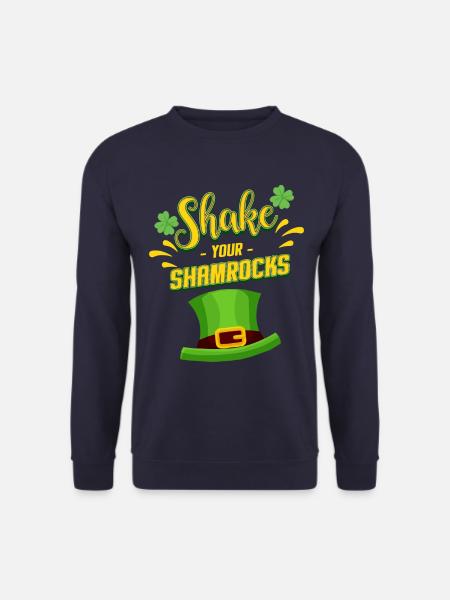 ST PATRICK's Day Shamrocks - Unisex Sweatshirt - navy