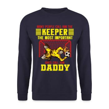FATHER´S DAY Keeper - Unisex Pullover - Navy - Vorne - Alina (178cm) & Michal (187cm)