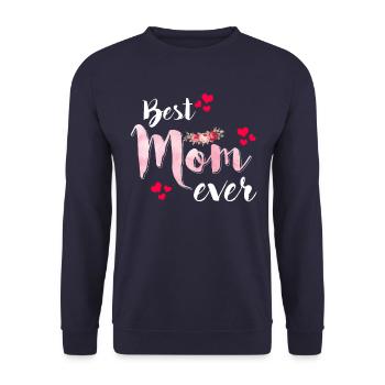 Muttertag Ever - Unisex Pullover - Navy - Vorne - Alina (178cm) & Michal (187cm)