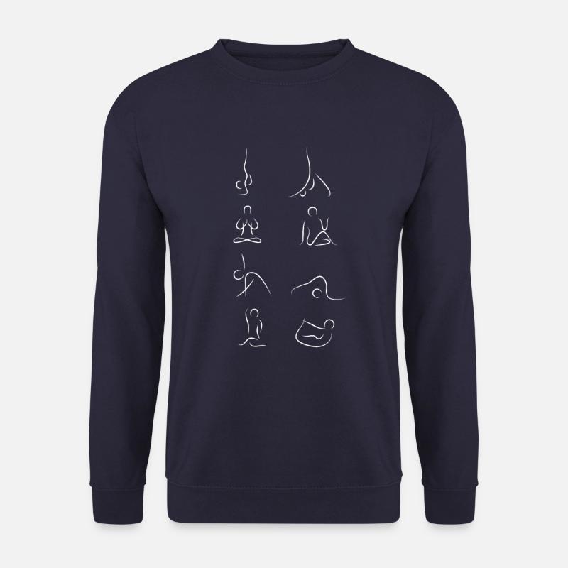 Yoga postures - Unisex Sweatshirt - navy
