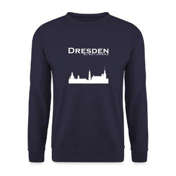 DRESDEN ELBFLORENCE capital souvenir gift - Unisex Sweatshirt - navy - Front - Alina (178cm) & Michal (187cm)