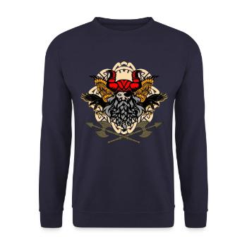 VIKINGS - Unisex Pullover - Navy - Vorne - Alina (178cm) & Michal (187cm)