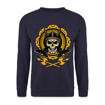 VIKINGS - Unisex Sweatshirt - navy - Front - Alina (178cm) & Michal (187cm)