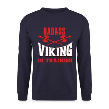 VIKINGS - Unisex Sweatshirt - navy - Front - Alina (178cm) & Michal (187cm)