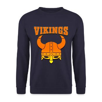 VIKINGS - Unisex Sweatshirt - navy - Front - Alina (178cm) & Michal (187cm)