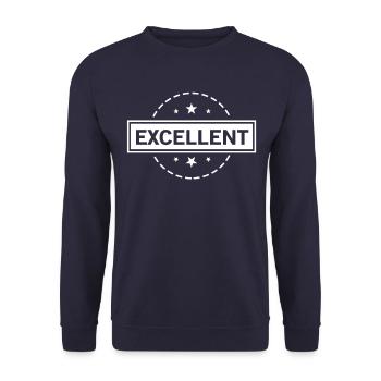 Excellent. No. 1 - Unisex Sweatshirt - navy - Front - Alina (178cm) & Michal (187cm)