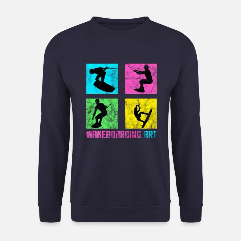 WAKEBOARDING ART - Unisex Pullover - Navy