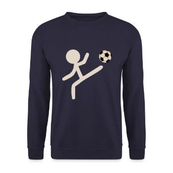 STICK FIGURE Soccer - Sweat-shirt Unisexe - marine - Devant - Alina (178cm) & Michal (187cm)