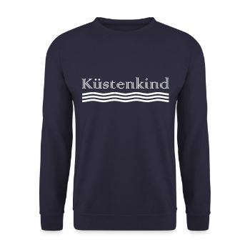 Küstenkind - mit dem Meer auf Du und Du - Unisex Pullover - Navy - Vorne - Alina (178cm) & Michal (187cm)