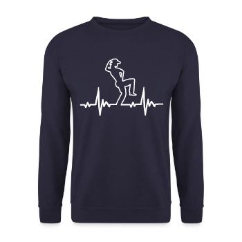 Battement de coeur pour la danse en ligne I Country Dance - Sweat-shirt Unisexe - marine - Devant - Alina (178cm) & Michal (187cm)