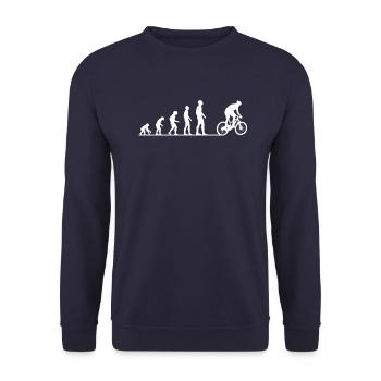 BMX Dirt Bike Evolution I From monkey to bike - Unisex Sweatshirt - navy - Front - Alina (178cm) & Michal (187cm)