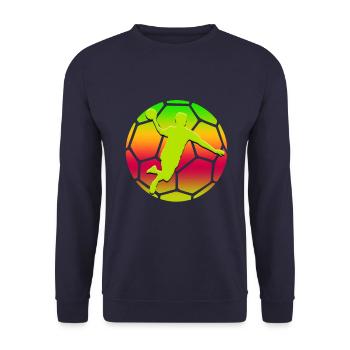 HANDBALLER Ball - Unisex Pullover - Navy - Vorne - Alina (178cm) & Michal (187cm)