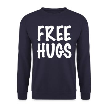 Câlins gratuits - Sweat-shirt Unisexe - marine - Devant - Alina (178cm) & Michal (187cm)