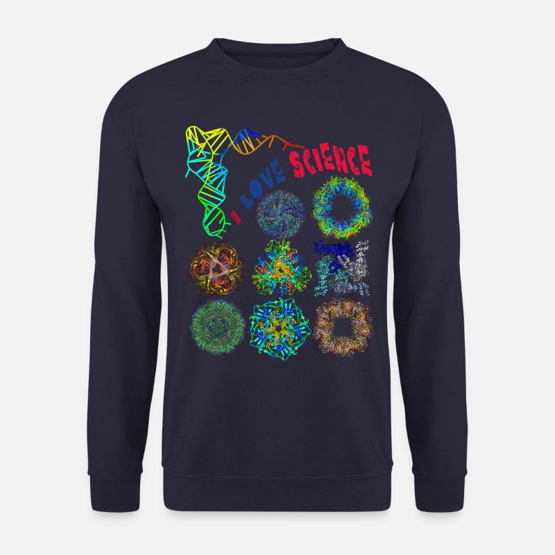 Molécules J'aime la science J'aime la science - Sweat-shirt Unisexe - marine