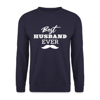 Best Husband Ever No. 7 - Unisex Sweatshirt - navy - Front - Alina (178cm) & Michal (187cm)