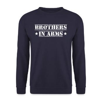 Brothers In Arms No. 8 - Unisex Sweatshirt - navy - Front - Alina (178cm) & Michal (187cm)